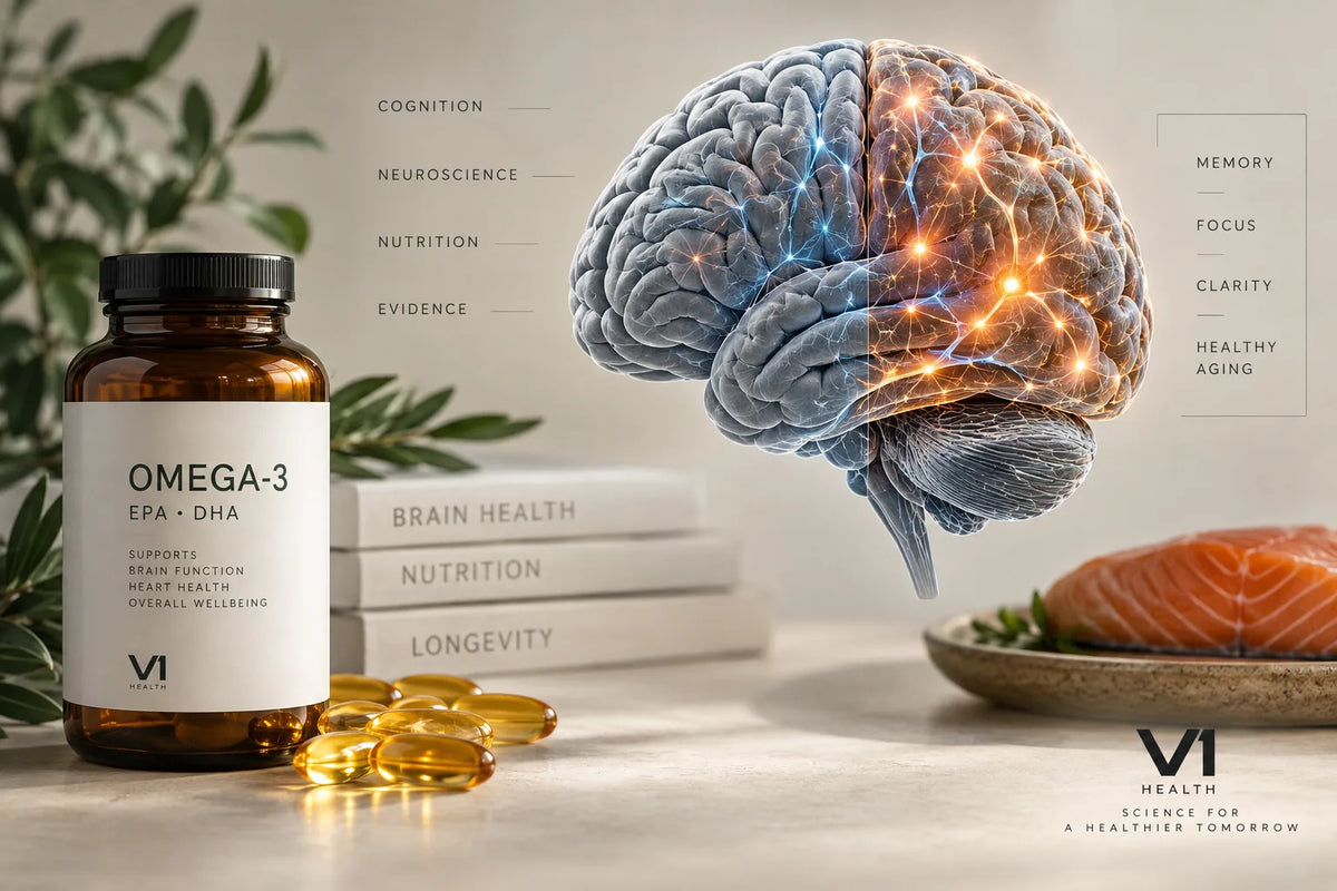 Omega-3, EPA și DHA – articol V1 Health despre studiul din 2026 și declinul cognitiv