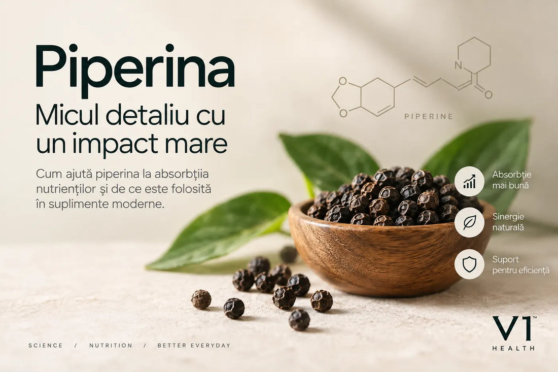 Piper negru și piperină – ingredient folosit pentru biodisponibilitate în suplimente | V1 Health