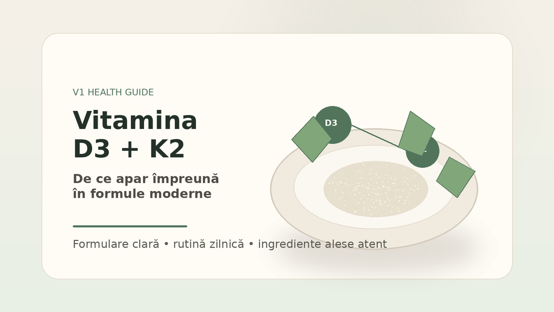 Vitamina D3 si K2 in formule moderne V1 Health